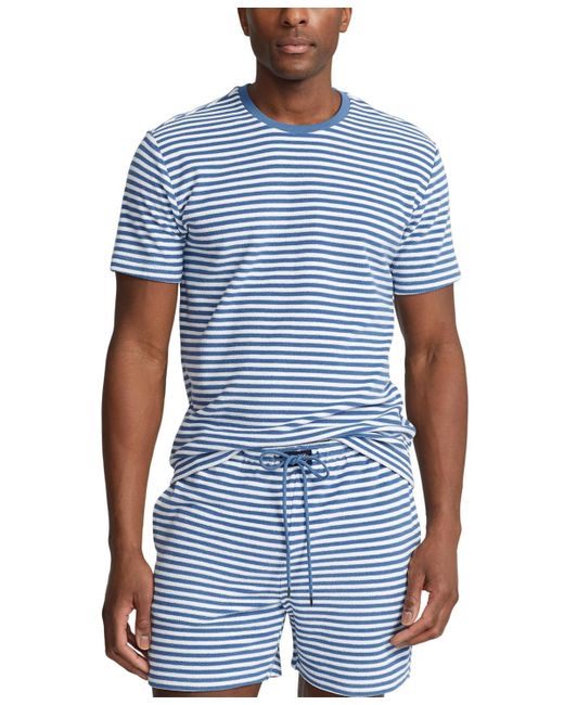 Polo Ralph Lauren Blue Terry Cabana Crewneck Sleep Shirt for men