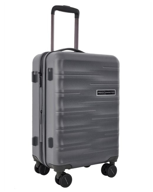 French Connection Black 4pc Expandable Rolling Hardside luggage Set