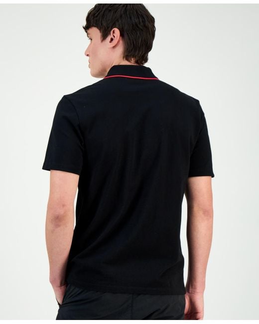 Boss Black Dalombi Short Sleeve Button-placket Polo Shirt for men