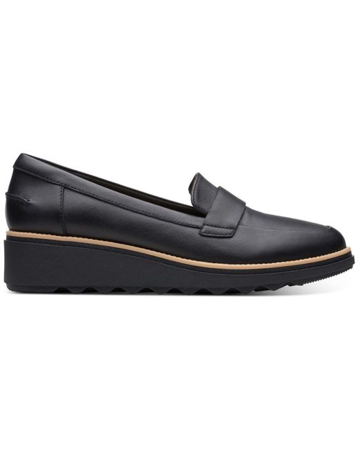 clarks sharon gracie platform loafers