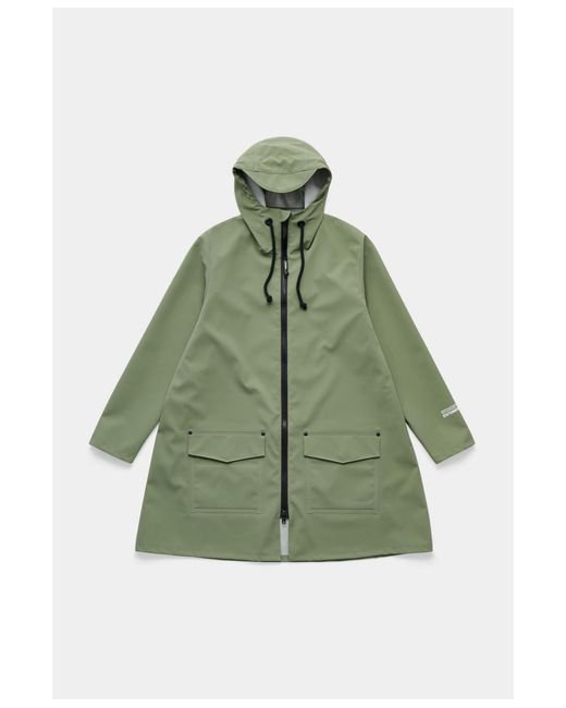 Stutterheim Green Mosebacke Patch Raincoat