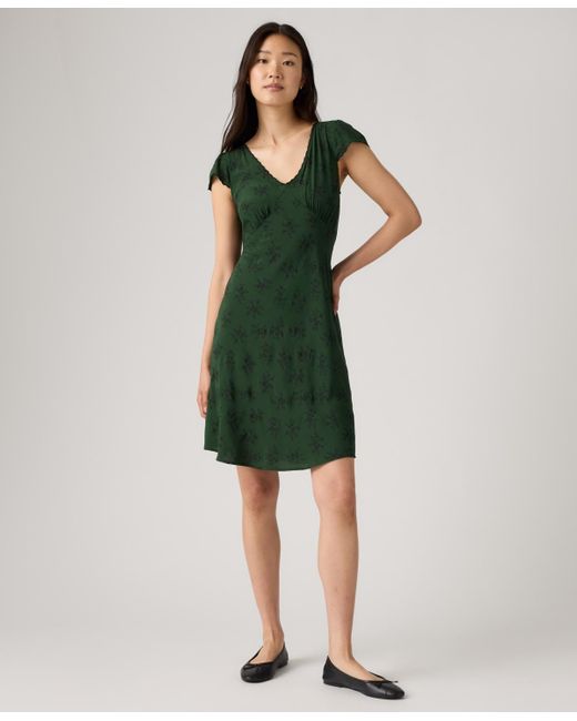Levi's Ellory Slim Fit Short Sleeve Dress in Green | Lyst Levi's Ellory Slim Fit Short Sleeve Dress in Green | Lyst