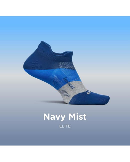FEETURES SOCKS Blue Elite Ultra Light Cushion Ankle Socks for men