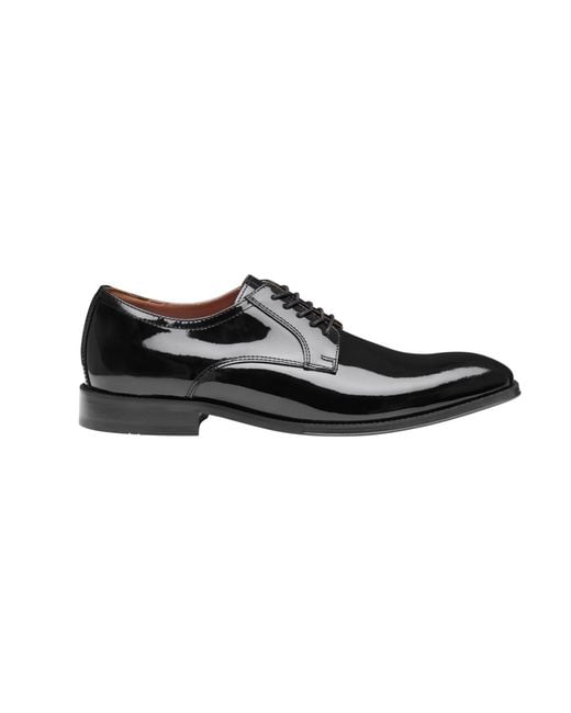 Johnston & Murphy Black Anderson Plain Toe Shoe for men