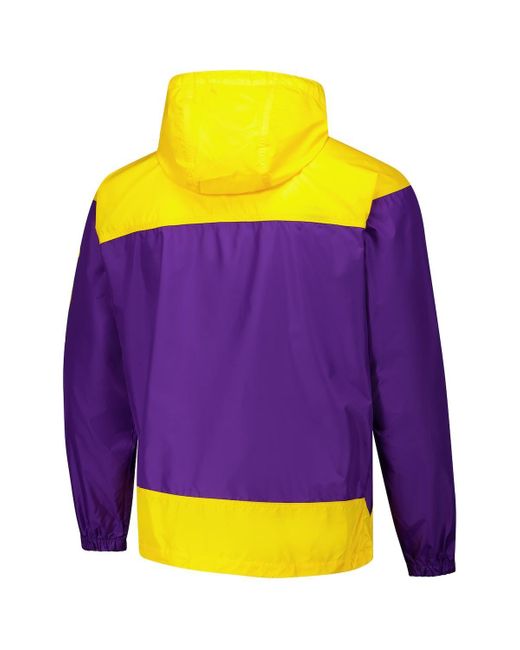 Columbia Purple Lsu Tigers Flash Challenger Ii Omni-shade Full-zip Windbreaker Jacket for men