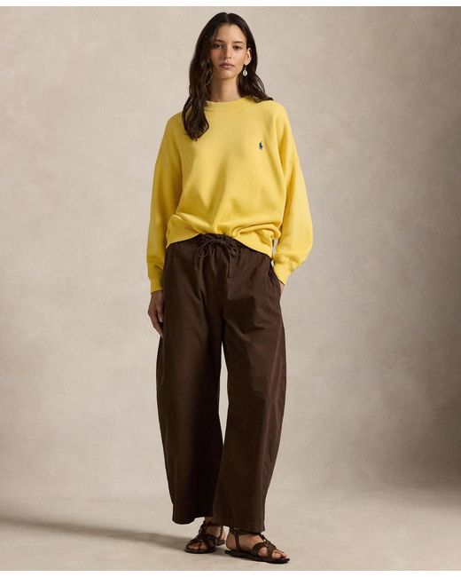 Polo Ralph Lauren Yellow Fleece Crew Neck Sweatshirt