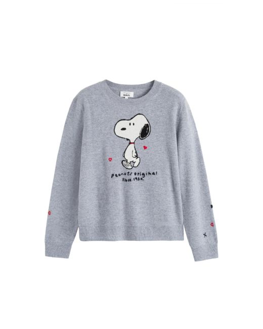 Chinti & Parker White Wool Cashmere Peanuts Original Sweater