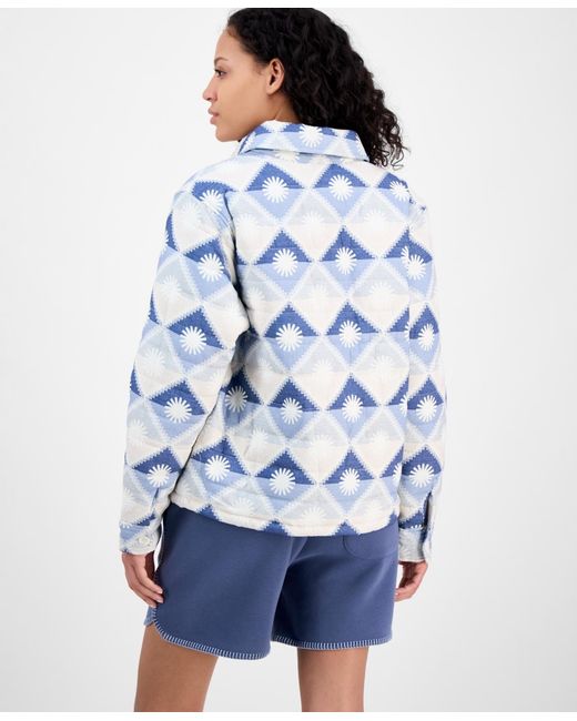 Ugg Blue Quilted Sun Shirt Jacket