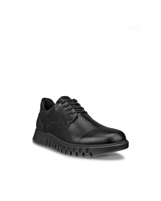 Ecco Black Gruuv Hybrid Plain Toe Derby Shoe for men