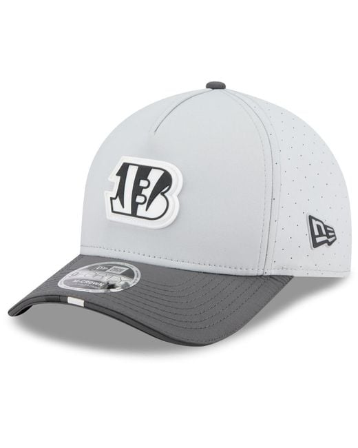 KTZ Gray/graphite Cincinnati Bengals 2025 Nfl Training Camp A-frame 9forty Adjustable Hat for men