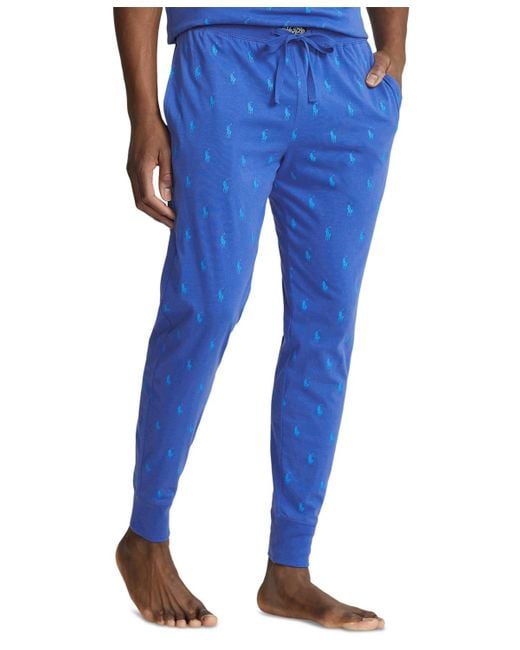 Polo Ralph Lauren Blue Printed jogger Pajama Pants for men