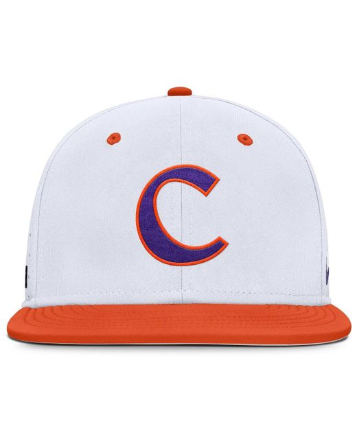 Nike White Clemson Tigers On-field Dugout True Performance Fitted Hat for men
