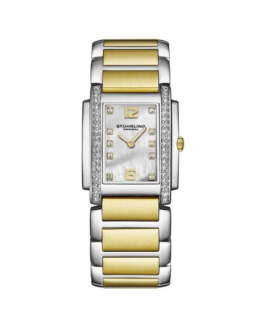 Stuhrling Metallic Serafine Rectangular Quartz Watch