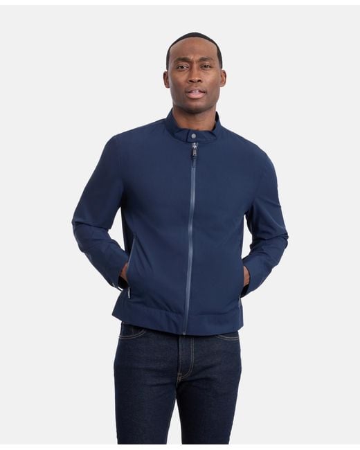 Calvin Klein Blue Mesh-lined Golf Jacket for men