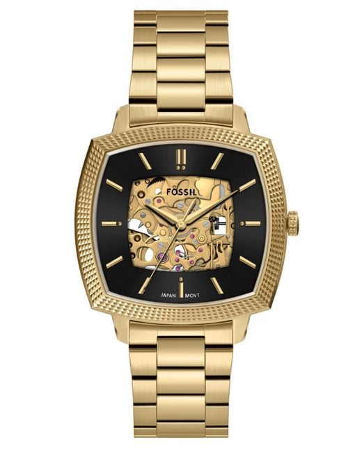 Fossil Metallic Nick Jonas X Machine Luxe Automatic Gold-tone Stainless Steel Watch
