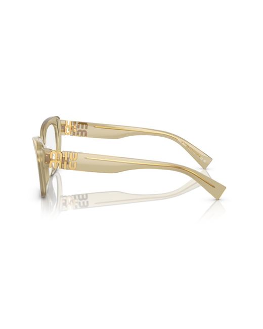 Miu Miu Metallic Cat Eye Eyeglasses