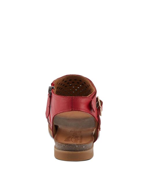 Spring Step Red Covington Gladiator Flat