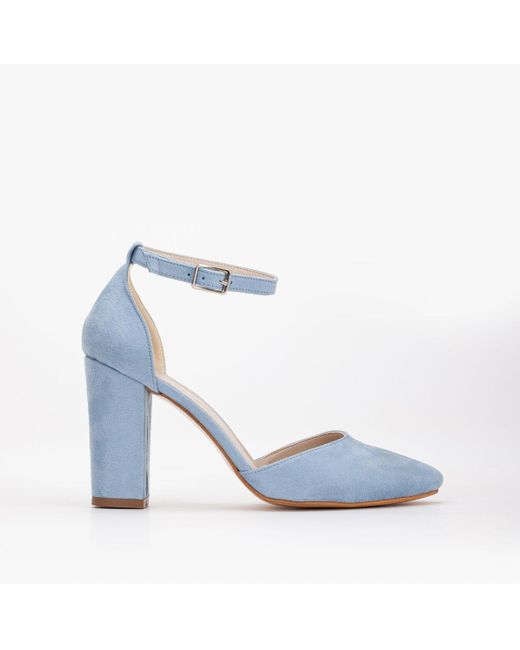 Forever & Always Shoes White Gisele High Block Heel Pumps