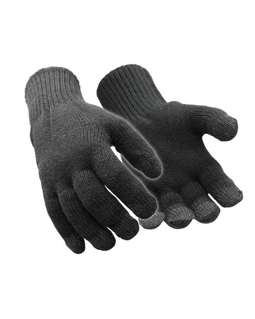 Refrigiwear Black Dual Layer Thermal Touchscreen Gloves for men