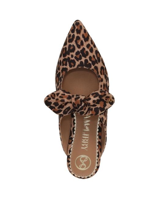 Sam & Libby Brown Marley Knotted Pointed Toe Mules