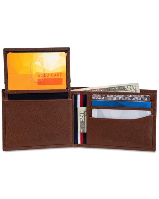 Tommy Hilfiger Brown Puerto Rfid Two-in-one Leather Pocketmate Wallet for men