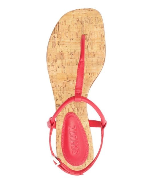 SCHUTZ SHOES Pink Elsha Round Toe Flat Sandals
