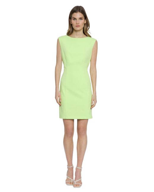 Donna Morgan Green Cutout-back Mini Dress