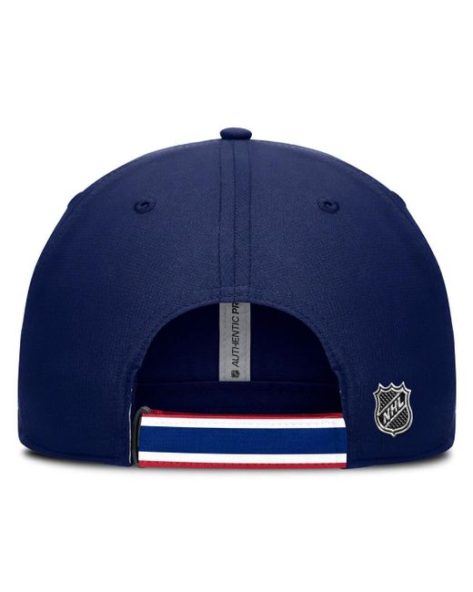 Fanatics Blue Navy/red Montreal Canadiens Authentic Pro Ripstop Adjustable Hat for men