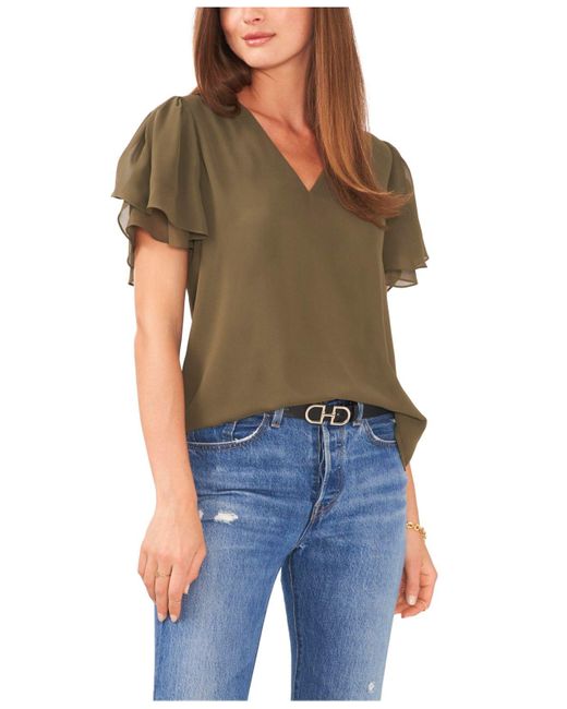 vince camuto tulip sleeve top