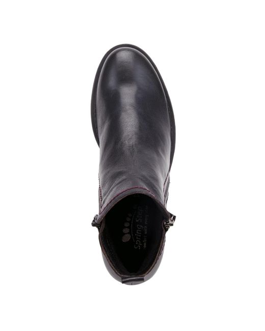 Spring Step Black Oziel Leather Bootie