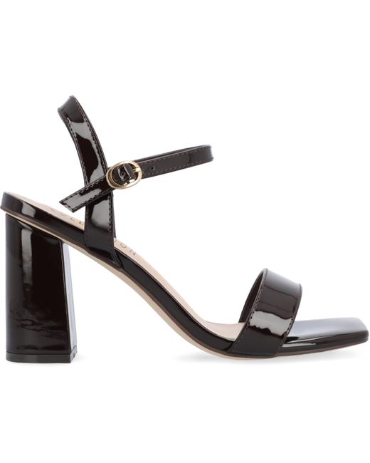 Journee Collection Black Tivona Square Toe Sandals
