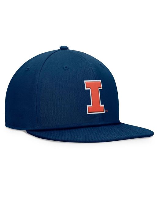 Top Of The World Blue Illinois Fighting Illini Fundamental Snapback Hat for men