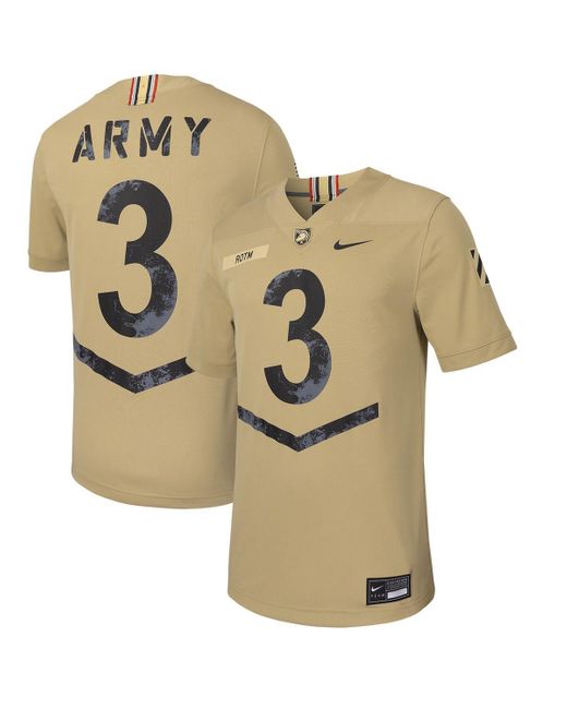 Nike Natural #3 Army Black Knights 2023 Rivalry Collection Untouchable Football Replica Jersey for men