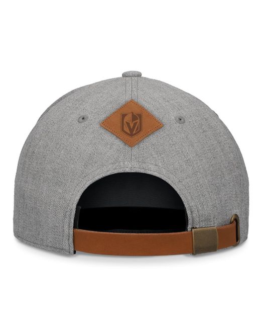 Fanatics Gray Vegas Golden Knights Elements A-frame Leather Strap Back Hat for men