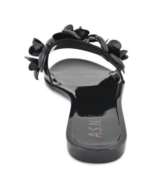 Andrew By Andrew Stevens Black Helen Jelly Sandals