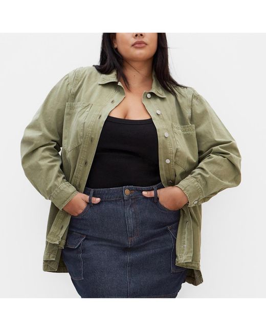 City Chic Green Plus Size Liv Shirt