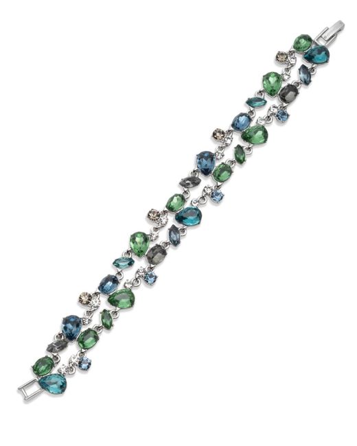 Givenchy Metallic Stone Foldover Drama Flex Bracelet