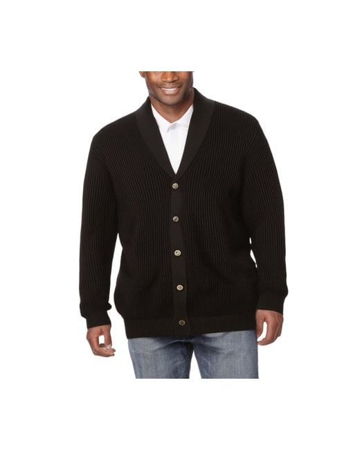 Shawl Collar Shaker Sweaters Plus Size Men's King Size Catalog