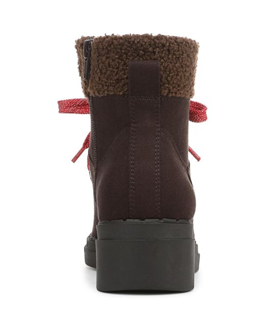 LifeStride Brown Devon Wedge Zip Short Boots
