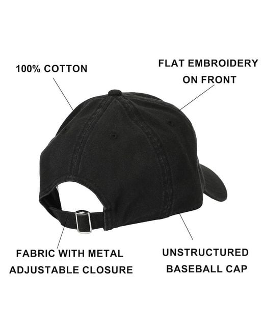 Hunter Black Embroidered Logo Unstructured Baseball Cap. for men