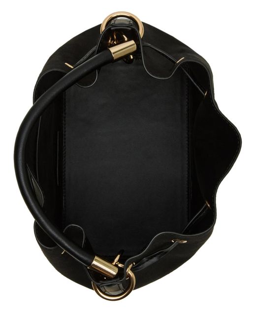 Anne Klein Black Convertible Strap Small Bucket Bag