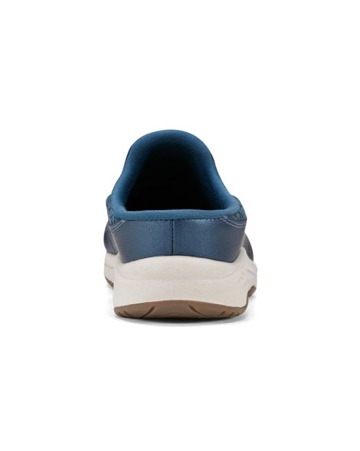 Easy Spirit Blue Traveltime Round Toe Casual Slip-on Mules