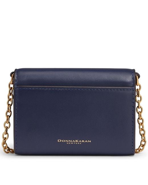 Donna Karan Blue Malverne String Wallet