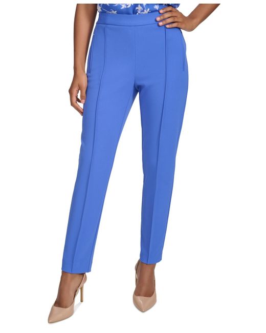 Calvin Klein Blue Seam-front Pull-on Pants