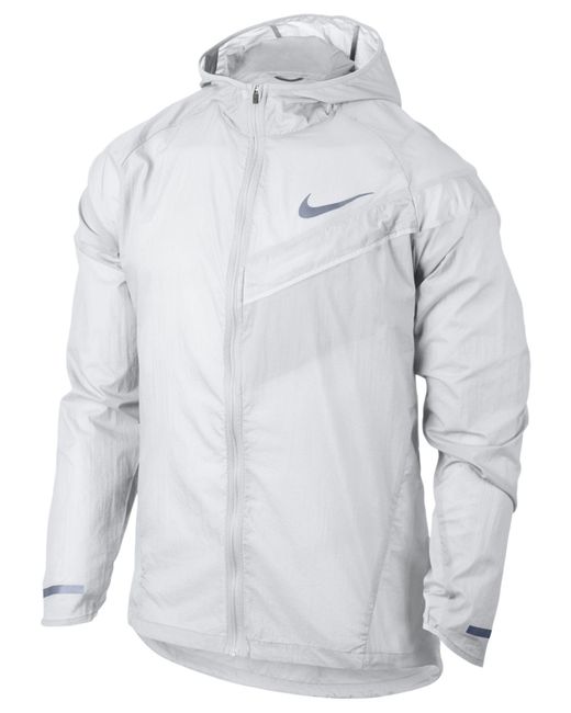 Nike White Men's Impossibly Light Running Jacket for men