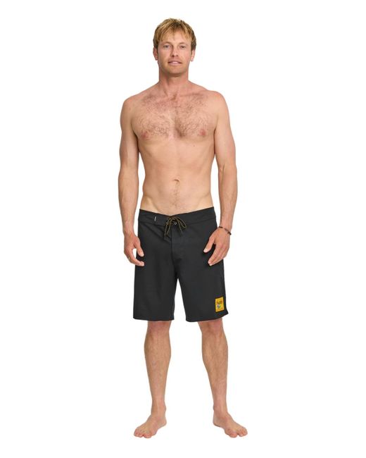 Quiksilver Black Pacifico Straight Leg 18.5 Boardshorts for men