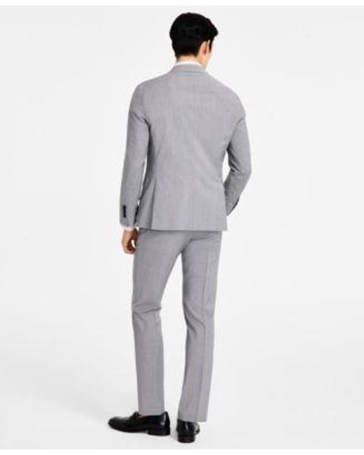 Boss Gray Hugo By Modern Fit Wool Blend Suit Separate for men