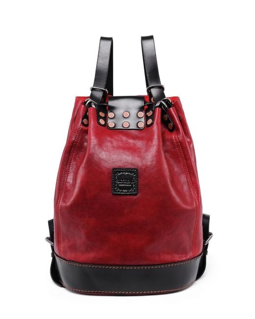 Old Trend Red Canna Small Drawstring Backpack