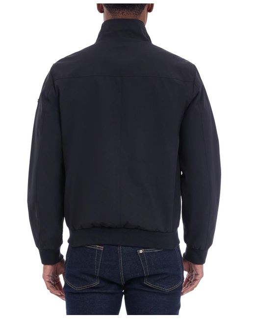 Michael Kors Blue Solid-color Stand-collar Hipster Jacket for men