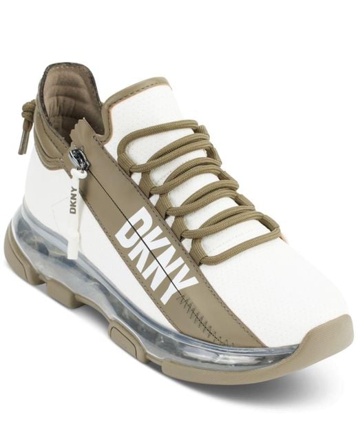 DKNY Tokyo Lace up Zip Sneakers in Metallic Lyst